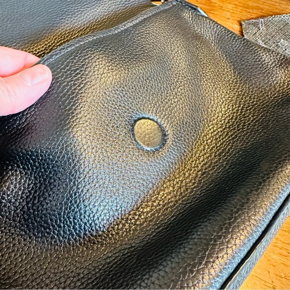 KATE SPADE BLACK LEATHER COBBLE HILL PENNY HOBO ENVELOPE ZIP CROSSBODY CHIC BAG - Picture 9 of 15